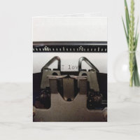 Liebemitteilung auf retro Schreibmaschine