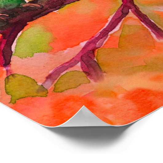 Lieben, Aquarellfarben Poster (Ecke)