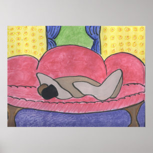 Lieben auf einem Sofa Poster