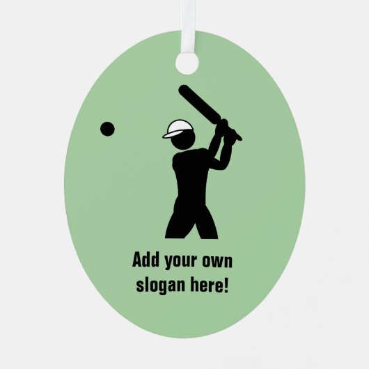 Lieben Cricket - ein Cricketspiel - einen Namen hi Ornament Aus Metall (Vorderseite)