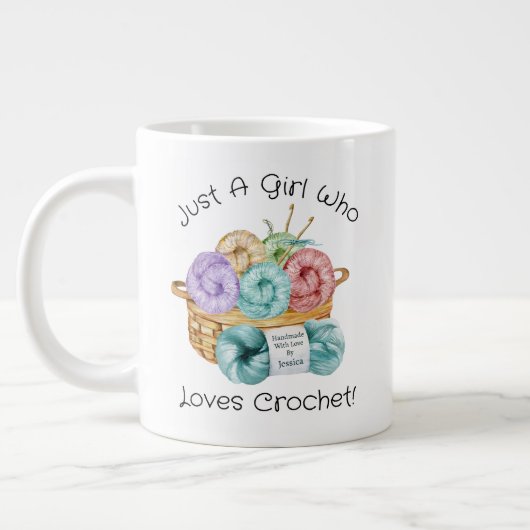 Lieben Crochet Personalisierter Riesenkaffee Tasse (Links)