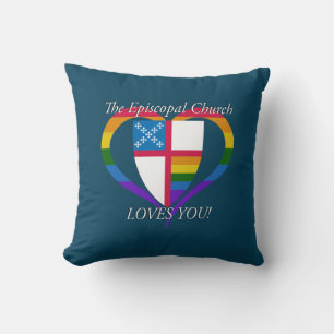 Lieben der Bischofskirche du LGBTQ PRIDE Kissen