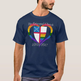 Lieben der Bischofskirche du LGBTQ PRIDE T-Shirt