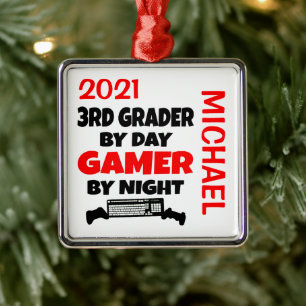 Lieben der dritten Klasse spielen Videospiele CUST Ornament Aus Metall