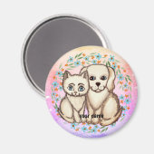 Lieben der Katze Dogenmagnet Magnet (Vorderseite/Rückseite)