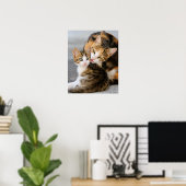 Lieben der Mutterkatze niedlich Kätzchen Poster (Heimbüro)