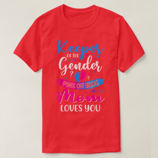 Lieben der rosa oder blauen Mama, die das Geschlec T-Shirt (Design vorne)