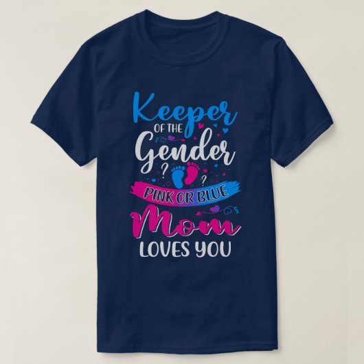 Lieben der rosa oder blauen Mama, die das Geschlec T-Shirt (Design vorne)