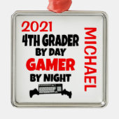 Lieben der vierten Klasse Videospiele CUSTOM Ornament Aus Metall (Vorne)