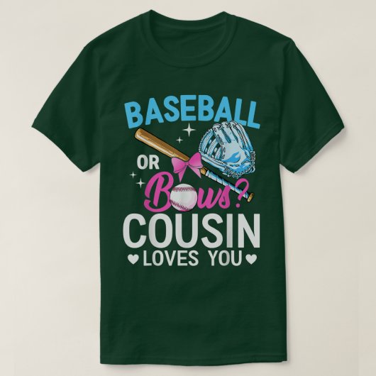 Lieben des Baseball- oder Bows-Cousins, bei denen T-Shirt (Design vorne)