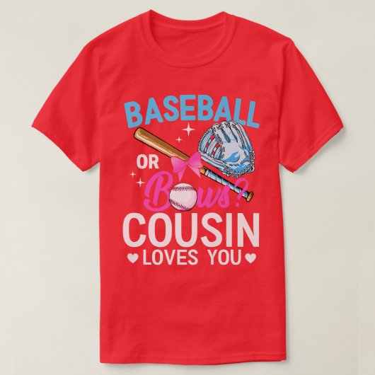 Lieben des Baseball- oder Bows-Cousins, bei denen T-Shirt (Design vorne)