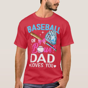 Lieben des Baseball-oder Bows-Vaters Sie Geschlech T-Shirt