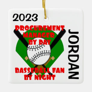Lieben des Beschaffungsleiters Baseball CUSTOM Keramikornament