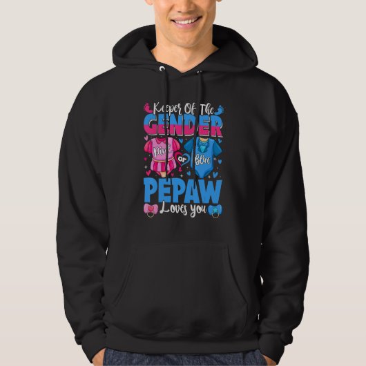 Lieben des Geschlechts Pepaw Pink oder Blue Baby Hoodie (Vorderseite)
