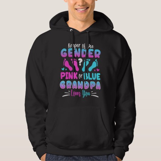 Lieben des Geschlechts Rosa oder Blau Opa itte Hoodie (Vorderseite)