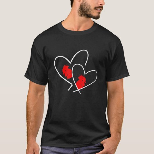 Lieben des Hühnerherzes T-Shirt (Vorderseite)