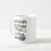 Lieben des Spanischlehrers Backen Kaffeetasse (Vorderseite Links)