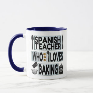 Lieben des Spanischlehrers Backen Tasse