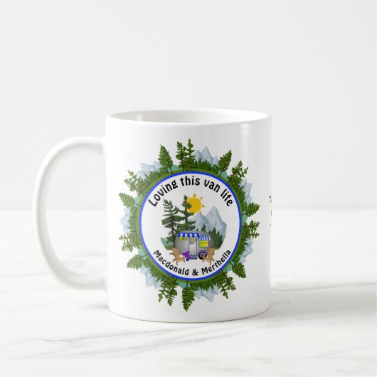 LIEBEN DIESES VAN LIFE Custom CARAVAN Camping Kaffeetasse (Links)