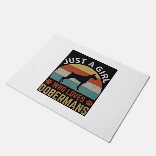Lieben Dobermans Door Mat Fußmatte (Schrägansicht)