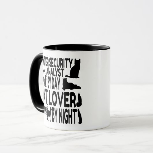 Lieben für Cybersicherheitsanalytiker Tasse (Vorderseite Links)