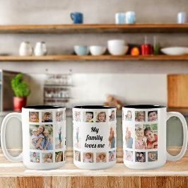 Lieben für die Fotocollage-Familie der Custom 20-F Zweifarbige Tasse