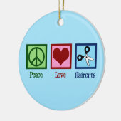 Lieben für Frieden Keramik Ornament (Links)