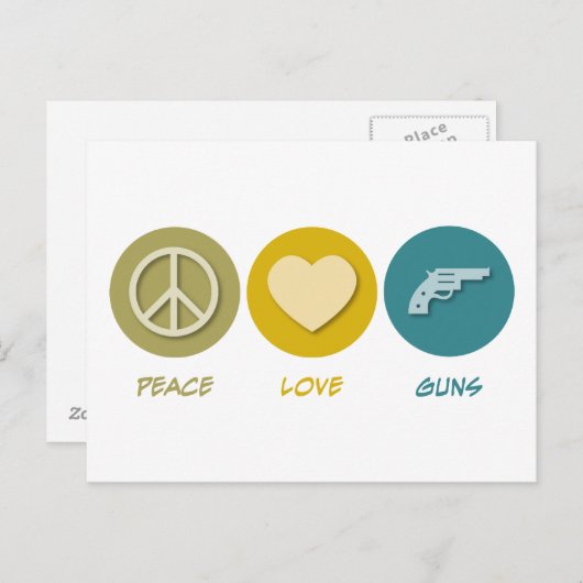 Lieben für Frieden Postkarte (Vorne/Hinten)