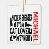 Lieben für nukleare Ingenieure Cats CUSTOM Keramikornament (Links)