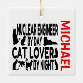 Lieben für nukleare Ingenieure Cats CUSTOM Keramikornament (Rückseite)