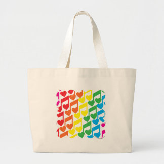 Lieben für Regenbogenmusik Hinweise für das mehrfa Jumbo Stoffbeutel