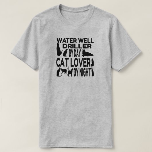 Lieben für Wasserbohrer Katzen T-Shirt (Design vorne)