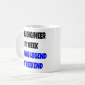 Lieben für zivile Ingenieure Kaffeetasse (Vorderseite Links)