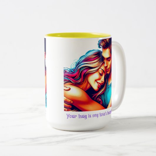 Lieben Heartbeat Zweifarbige Tasse (VorderseiteRechts)