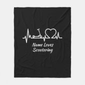 Lieben hinzufügen Scootering Scooter Heartbeat Lin Fleecedecke (Vorderseite)