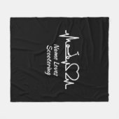 Lieben hinzufügen Scootering Scooter Heartbeat Lin Fleecedecke (Vorderseite (Horizontal))