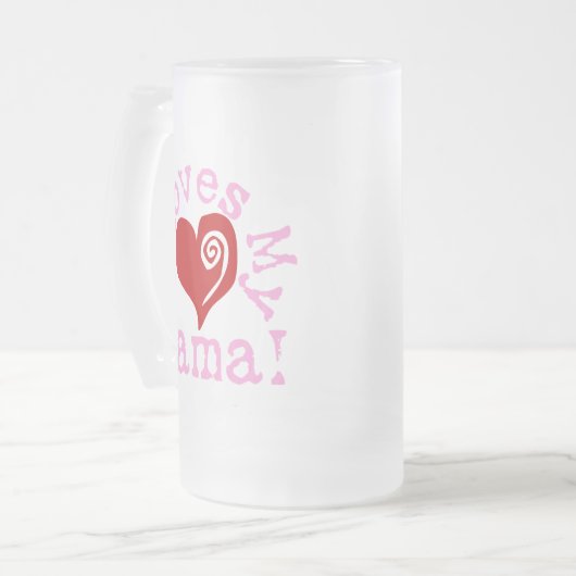 Lieben I meine Mutter Mattglas Bierglas (Vorderseite Links)