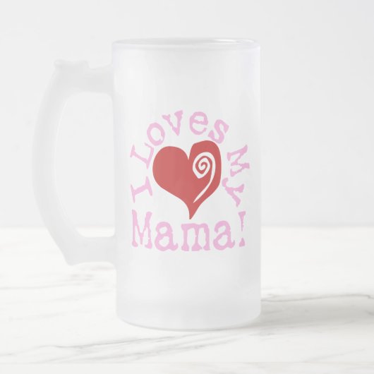 Lieben I meine Mutter Mattglas Bierglas (Links)