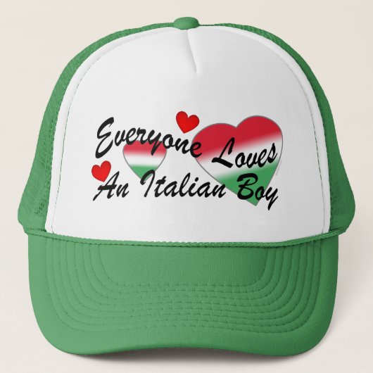 Lieben Italian Boy Hat Truckerkappe (Vorderseite)