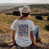 Lieben Jesus und Amerika zu 4. Juli T-Shirt
