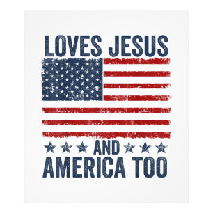 Lieben Jesus und Amerika zu Gott Christlichen 4. Fotodruck