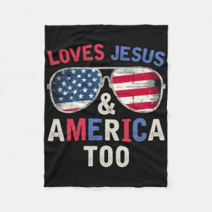 Lieben Jesus und Amerika zu Gott zurückzukehren Ch Fleecedecke