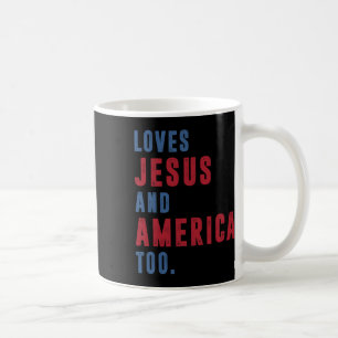 Lieben Jesus und Amerika zu Gott zurückzukehren Ch Kaffeetasse