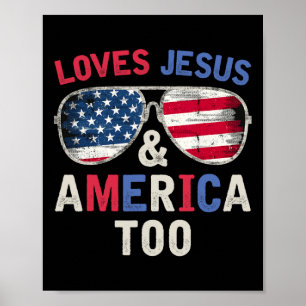 Lieben Jesus und Amerika zu Gott zurückzukehren Ch Poster