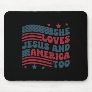 Lieben Jesus und Amerika zu Patriotisch Christlich Mousepad