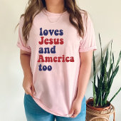 Lieben Jesus und auch Amerika T-Shirt