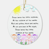 Lieben KRW Jesus, welche die kleinen Kinder Keramik Ornament (Links)