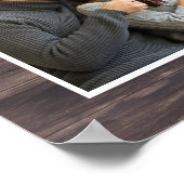 Lieben Leben mit Dir 7 Foto-Collage | Rustikales H Poster (Ecke)