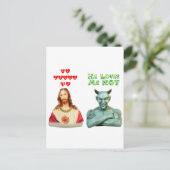 Lieben Me — Lieben Ich nicht (Originalentwurf) Postkarte (Stehend Vorderseite)