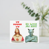 Lieben Me — Lieben Ich nicht (Originalentwurf) Postkarte (Stehend Vorderseite)